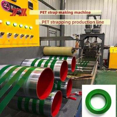 16mm PET kemerleme makinesi otomatik PET kemer yapma makine 100% PET şişe pul malzemesi üretimi