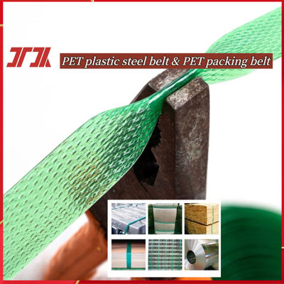 Wholesale Packaging Materials Green PET Strapping PET Plastic Steel Strapping For Aluminum Strapping