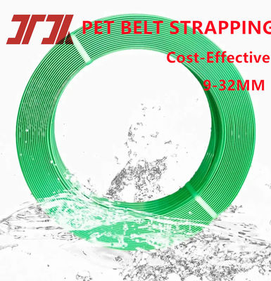 Strong Tension Green Embossed Plastic PET Polyester Pallet Strapping Belt for building cargo Packing
