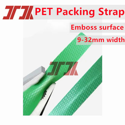 Factory wholesale 9-25mm green PET plastic strapping PET plastic steel strapping with Applicable to electric strapping machine