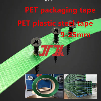 Factory Hot Sale 9-25mm PET Plastic Steel Strapping PET Pallet Strapping PET Steel Strapping for Pneumatic Strapping Machine Automatic Bonding