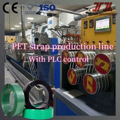 Packaging machinery 9-25mm PET plastic steel strapping production line PET strapping equipment with 100% PET crushed material and bottle flakes