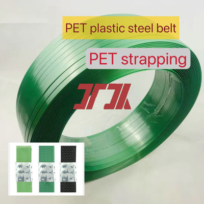 Factory Supply Plastic Polyester Strap Green Embossed Manual PET Strapping Belt