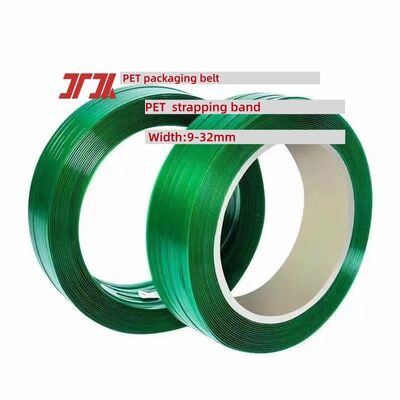 9-25mm PET strapping band green PET strapping band PET packaging strap for brick factories