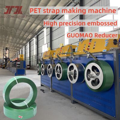 PET strap making machine 9-25mm PET plastic steel belt equipment for 100% PET bottle flakes