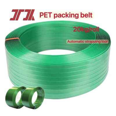 High-speed PET strapping 16mm green PET strapping for manual/electric strapping tools