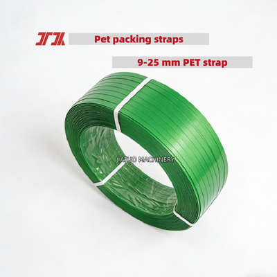 High-speed 19mm Green PET packaging straps PET packaging belt for Pneumatic strapping tool