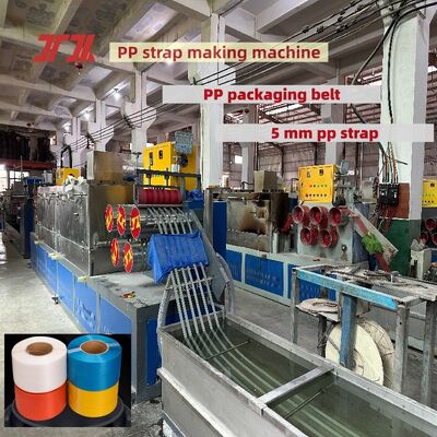 Yüksek Verimli 5 mm PP Paketleme Çemberi Üretim Ekipmanı Otomatik Kontrollü PP Çember Yapma Makinesi