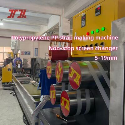 Çift İstasyonlu Sarıcılı 5-19mm PLC Otomatik PP Kayış Üretim Hattı