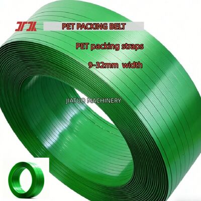 Yeşil PET kuşak 16mm otomatik PP PET ambalaj kuşak otomatik kuşak aletleri için PET kuşak