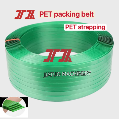 PET kemerleme yeşil PP PET kemerleme 12mm PET ambalaj kemerleme Pnömatik kemerleme makinesi için