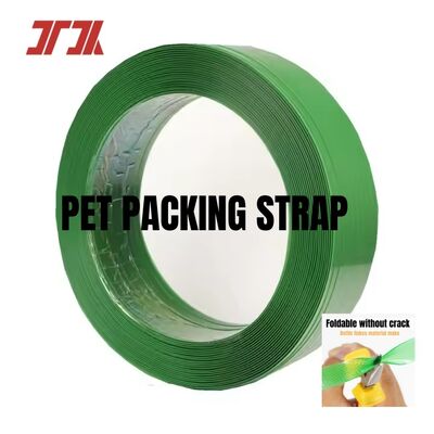 Otomatik Bağlama ve Güvenli Ambalaj için 16 mm Yeşil Rezil PET Kemeri