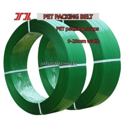 Yüksek hızlı PET çemberleme 16mm yeşil PET ambalaj bandı pnömatik çemberleme makineleri için