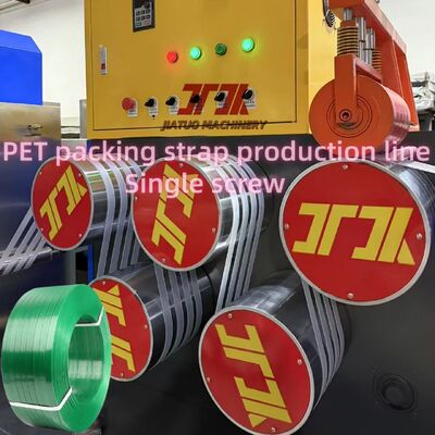 Geri Dönüştürülmüş PET Şişe Pulları ve Tam Otomatik PLC Kontrollü 9-32mm PET Kayış Ekstrüzyon Makinesi