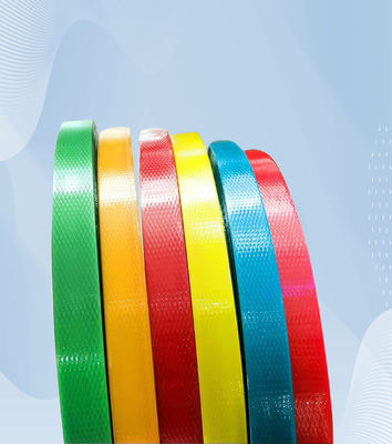 High Efficiency PET Strapping Belt Customized Color Pattern Logo For Cargo Lashing
