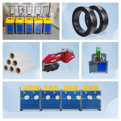 PET Packing Belt/Tape Extruding Machinery for Packing with 100% Recycled Bottle Flakes Fully Automatic Packing Machine