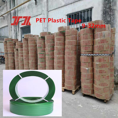 Plastic Packaging Tape PET Strapping Tape PET Plastic Steel Tape Green Strapping Tape, Tension 1500KG