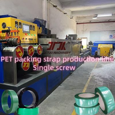 100% Recycled Bottle Flakes Material PET Strap Making Machine with PLC control