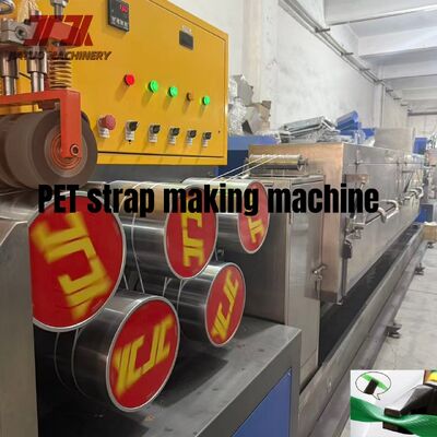 Geri Dönüştürülmüş PET Şişe Flake Malzemesi için PLC Kontrollü 9-32mm PET Kayış Ekstrüzyon Makinesi